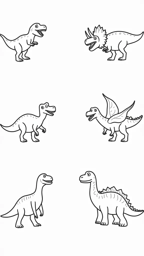 páginas para colorear dino